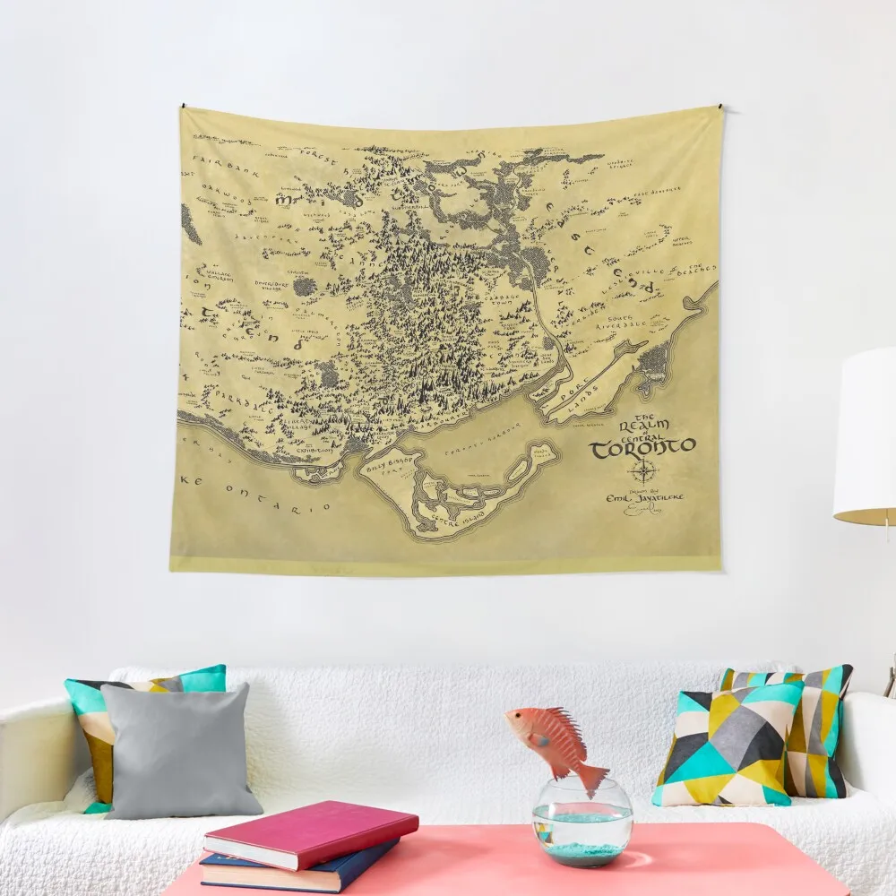 

The Realm of Downtown Toronto Tapestry Decoration Aesthetic Wall Carpet Home Decorations Wall Tapestries Tapestry