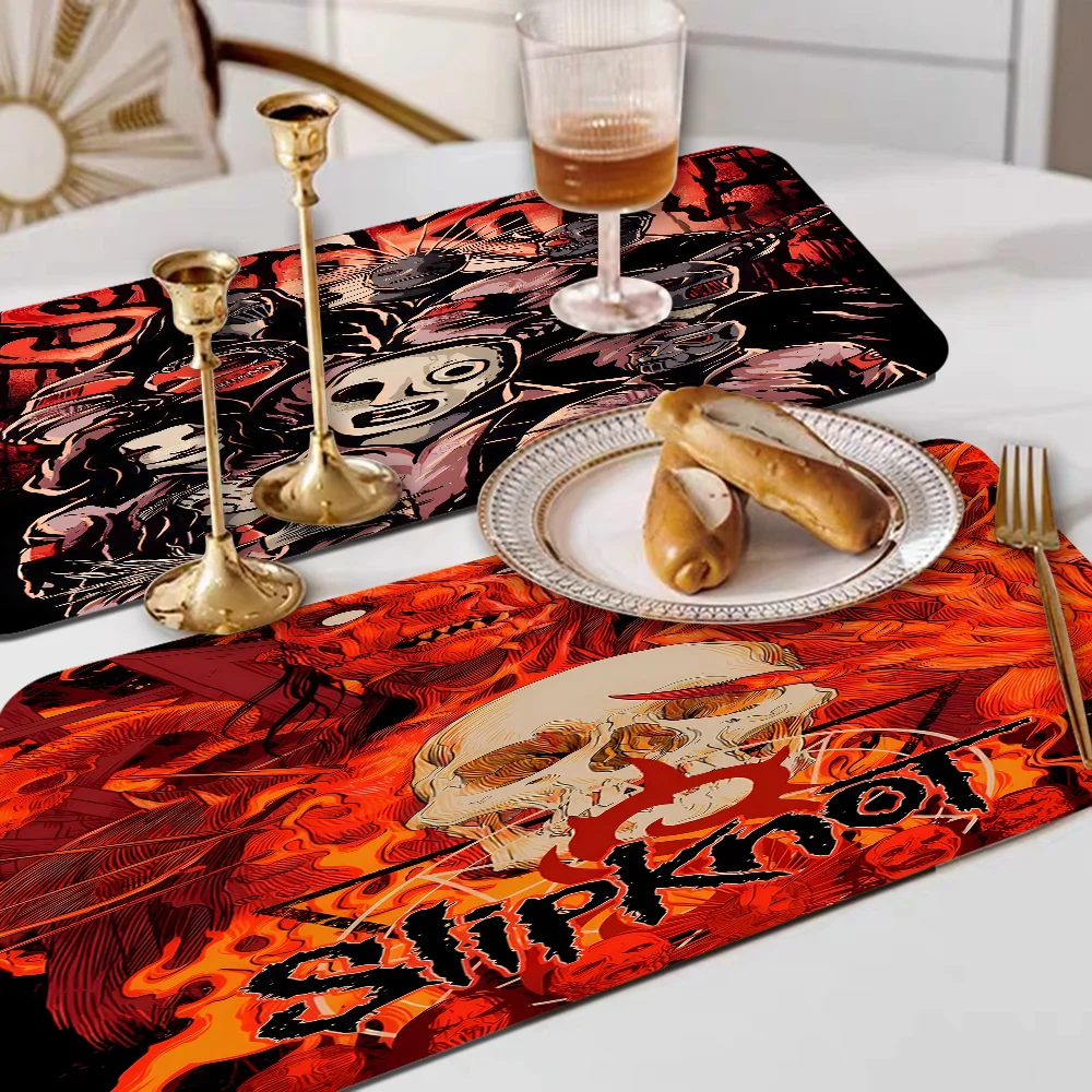 

Classic Heavy Metal Rock S-Slipknot Coffee Tablewear Drain Pad Bathroom Square Absorbing Anti-slip Dry Mat Placemat Dishes