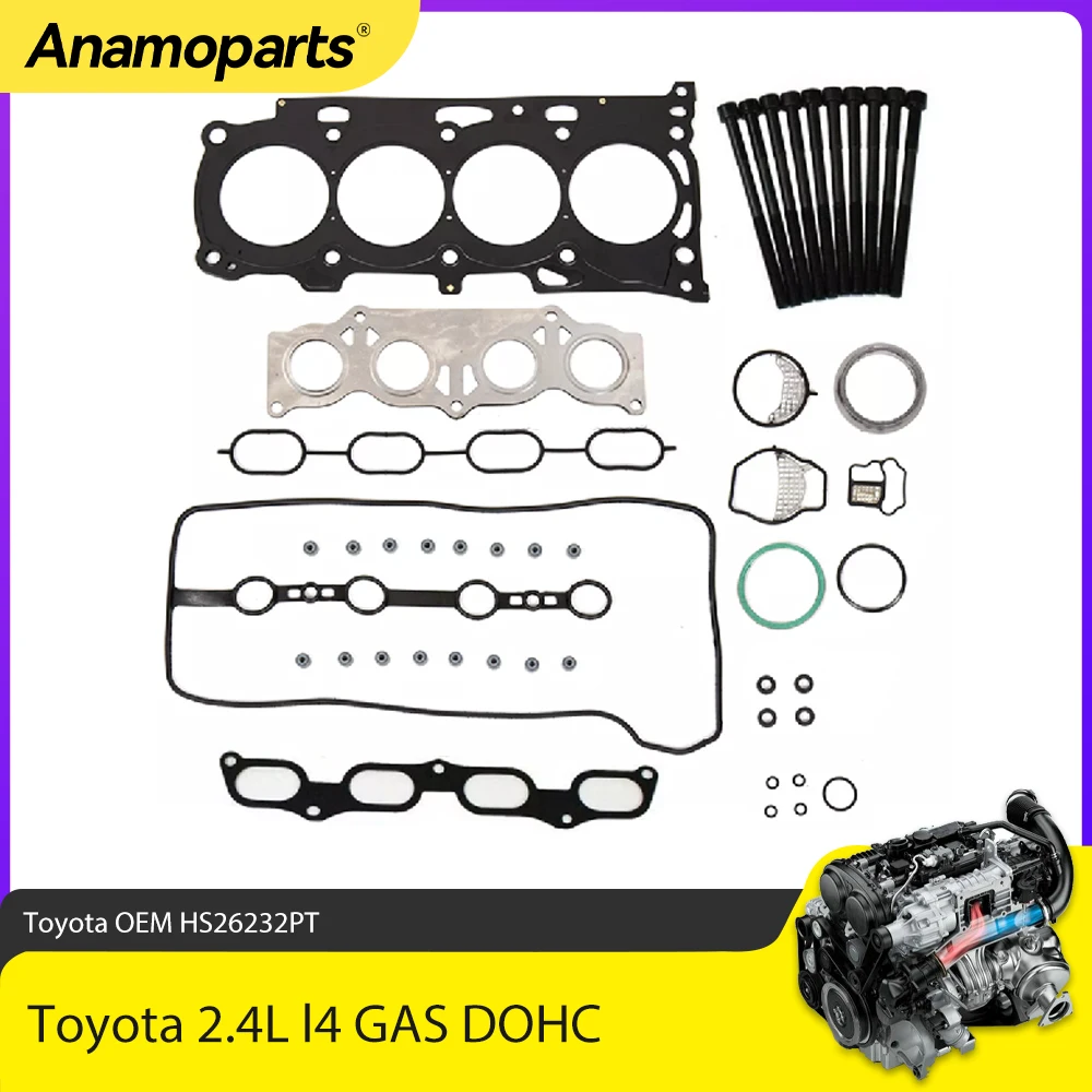 

Engine Parts Head Gasket Bolts Set Fit 2.4 L For Toyota Camry Solara RAV4 2.4L l4 GAS DOHC 2AZ-FE 2001-2006