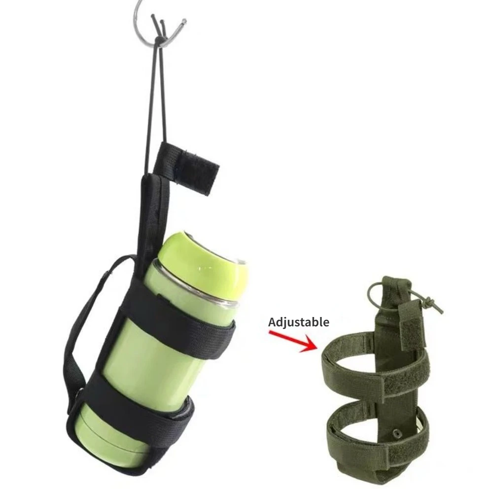 Outdoor Hunting Kettle Bag Cycling Water Bottle Pouch Tactical Molle Holder Storage Bag Foldable Water Bottle Bag for Backpack