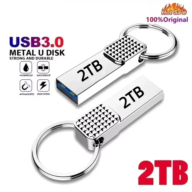 Neues USB 2.0-Flash-Laufwerk aus Metall mit hoher Geschwindigkeit, 1 TB, 2 TB, wasserdicht, Typ-C-USB-Stick für Computerspeichergeräte