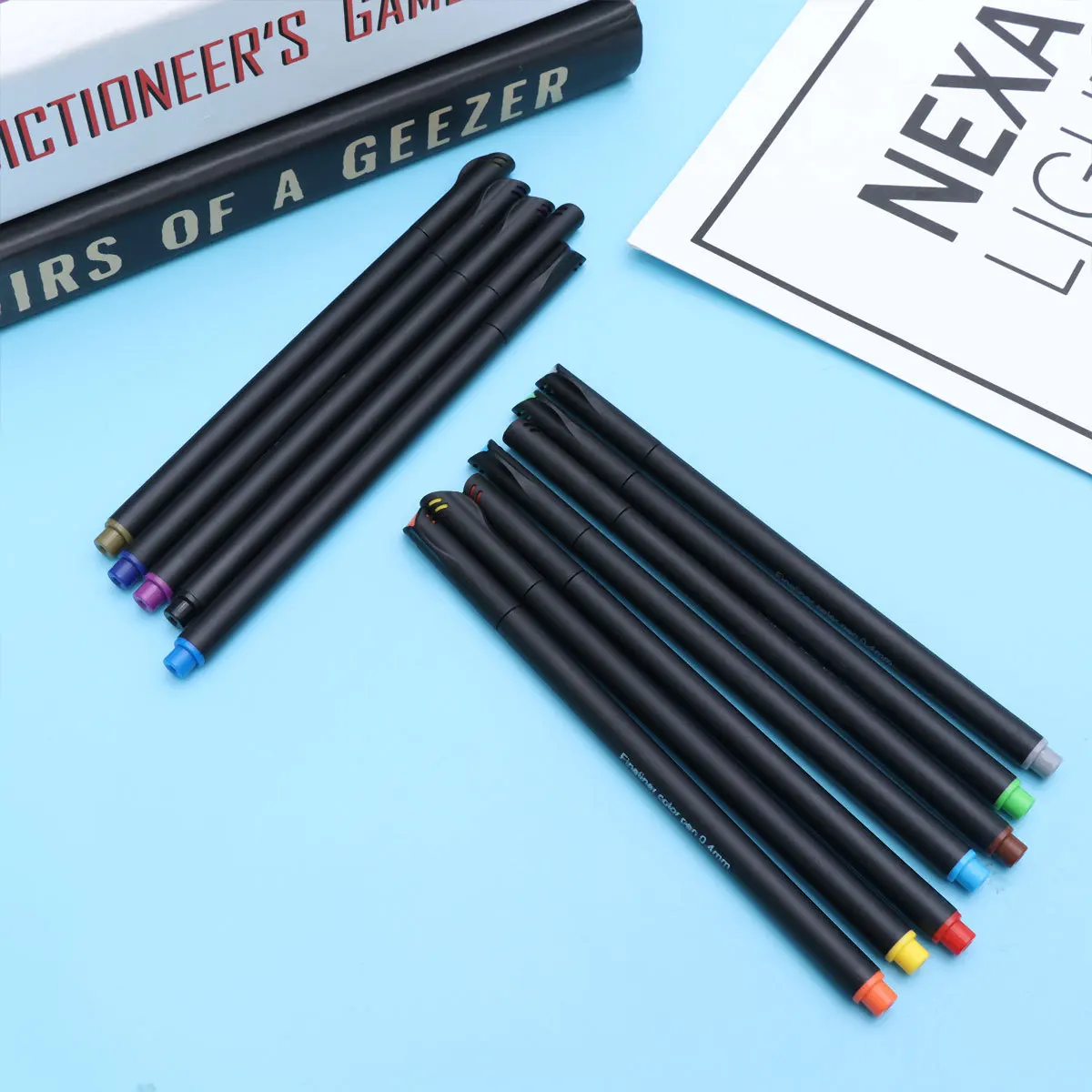 

12pcs Fine Line Marker Pen Set 12 Colors Superfine Metal Tip For Drawing Writing Coloring Journaling Office School Art Supplies