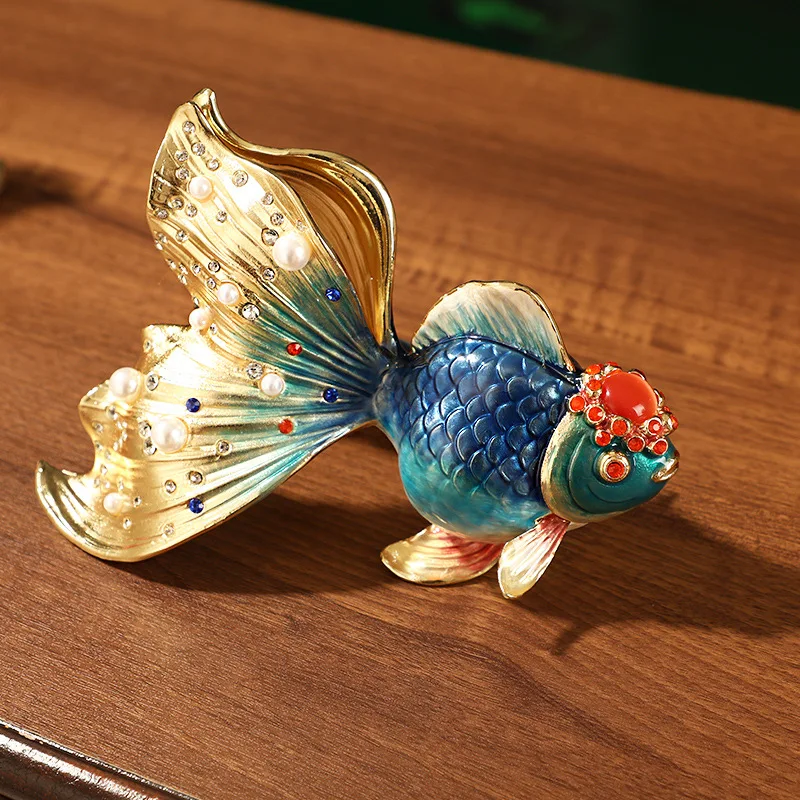 

Every year there are fish lucky ornaments, living room wine cabinet TV cabinet koi, home desktop decorations