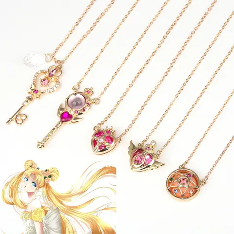 5 PZ/SET Anime Carino Luna Tsukino Usagi Collana per Le Donne Della Ragazza Del Fumetto Smalto Collana Magica Aino Minako Cosplay Gioielli Regali