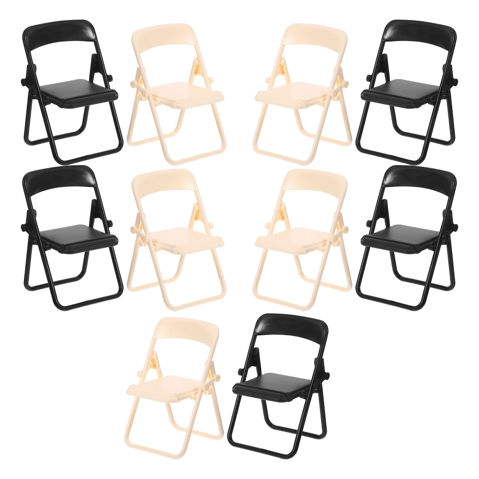 10個の小さな椅子型携帯電話ホルダー、ユニークで風変わりなデザイン、軽量で持ち運びが簡単、オフィス、旅行、デスクでの多機能使用に最適