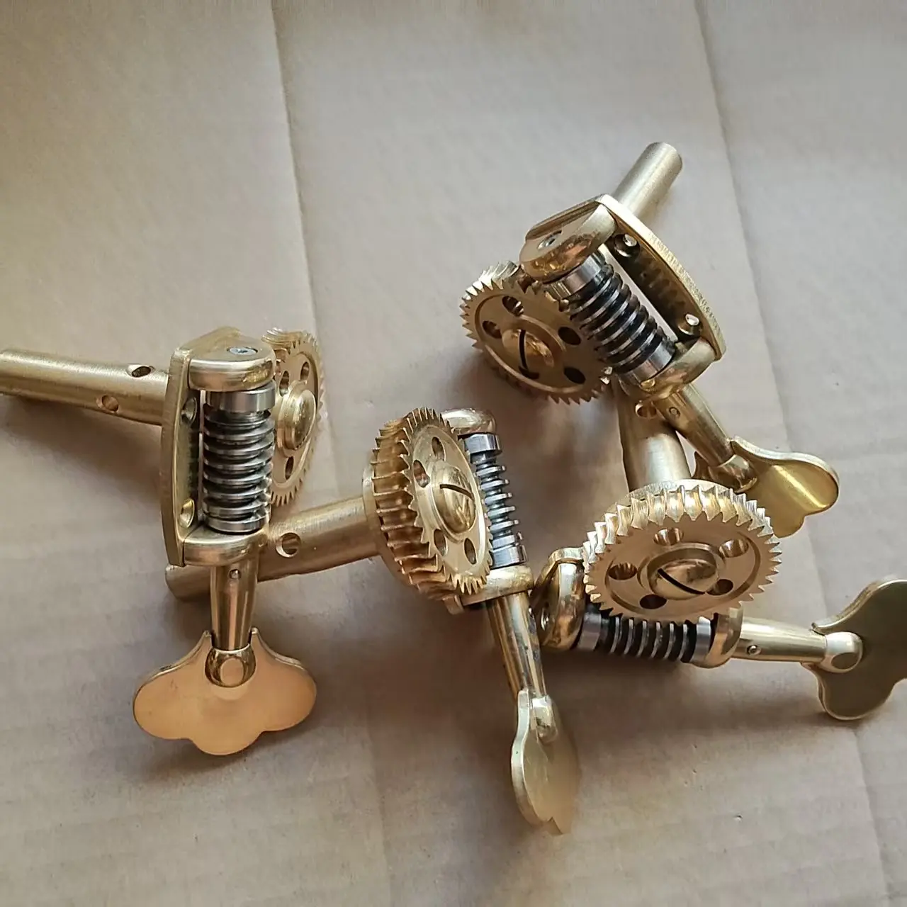 Double Bass Turning Pegs Brass Bass Parts 3/4 to 4/4 With Screws Big German Style 5801#
