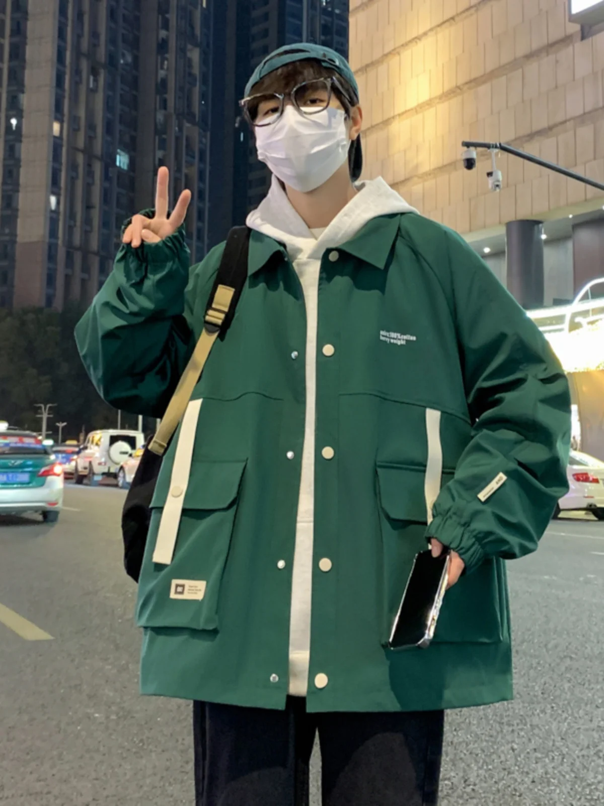 

Мужская рабочая куртка на весну-осень 2024: Новинка, модный американский бренд, молодежная повседневная ветрозащитная куртка с длинными рукавами