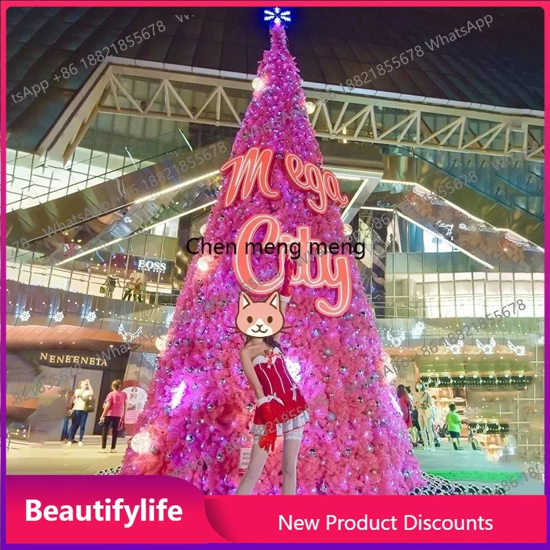 

A48 Большая рождественская елка в рамке 4/5/6/8/10 м, торговый центр отеля, светящееся украшение для рождественской сцены на открытом воздухе