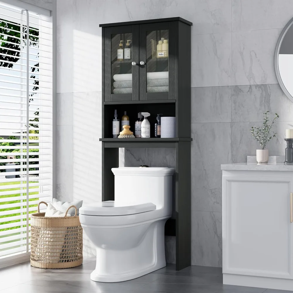 

Over The Toilet Storage Cabinet,Bathroom Storage Organizer Over Toilet Over Toilet Cabinet for Bathroom Freestanding Space Saver
