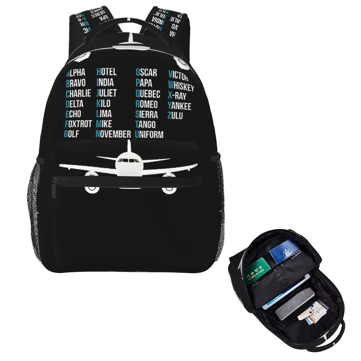 

Фонетический алфавит, рюкзак для пилота самолета, Лидер продаж, рюкзак большой емкости, детская сумка для книг, школьная сумка, сумка на плечо для мужчин и женщин