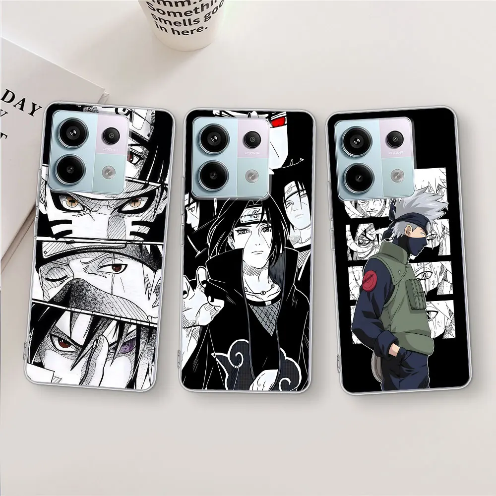 Чехол Аниме Наруто Учиха Итачи для Xiaomi Redmi Note 14 12 13 10 10S 11 Pro Plus 11T 9S 8 9 11S, прозрачный мягкий чехол для телефона