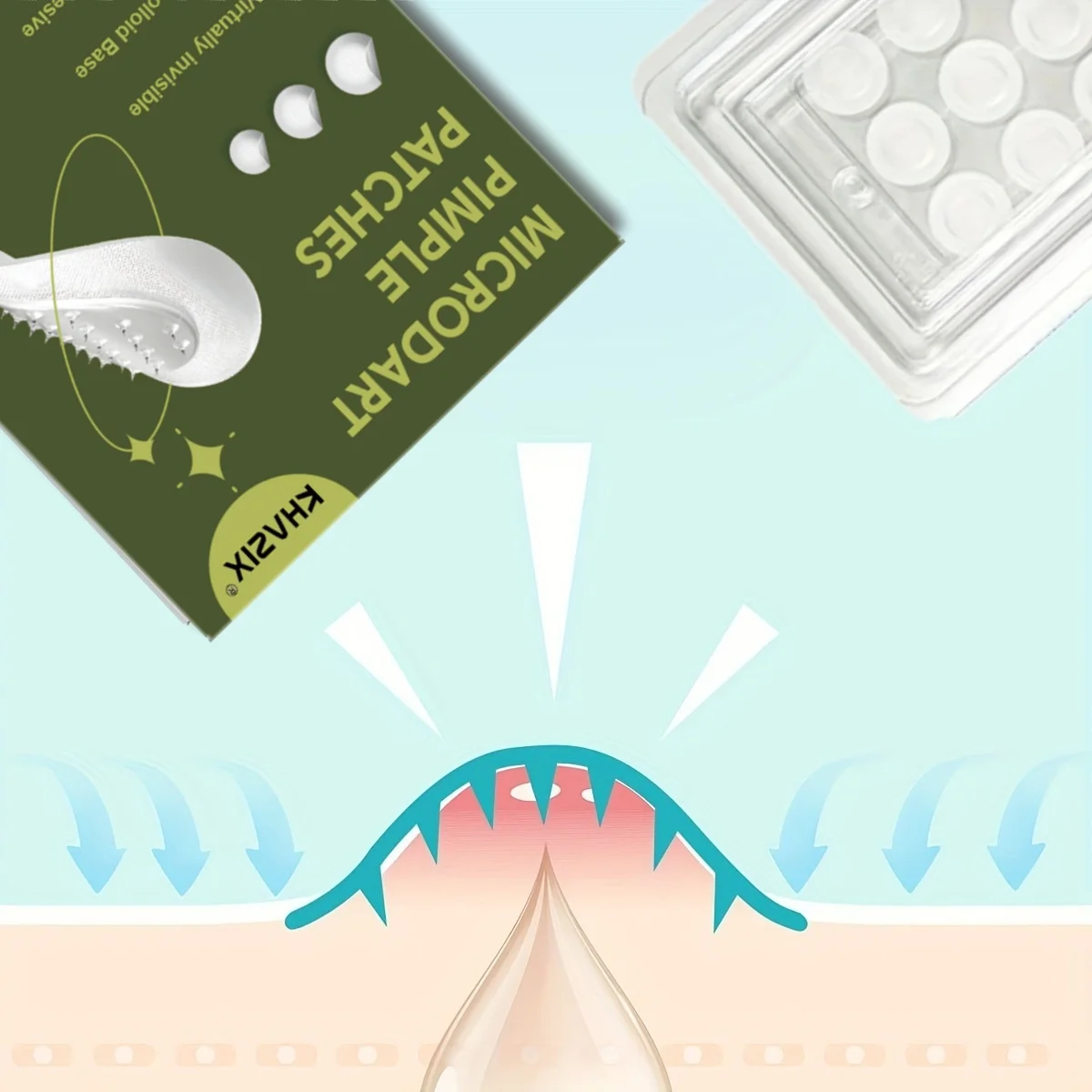 Day & Night Invisible Acne Patches - Wear Under Makeup or Alone, Heals Pimples Around the Clock
