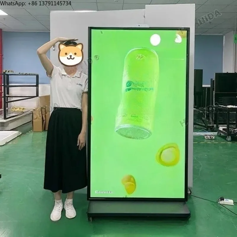 4K Ultra HD LED LCD Totem Monitors 100' 85' 75' Digital Advertising Signage Kiosk Stands for Business Display