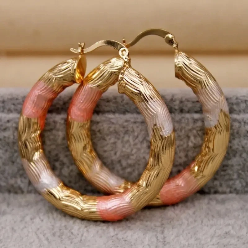 Golden Hoop Earrings Bohemian Style Alloy Earrings Exquisite Gift Women\'s Daily Casual Earrings