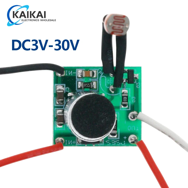 DIY Low Voltage DC Sound Light Control Sensor DC3V-30V LED Driver 5V 6V 12V 24V Photosensitive Voice Switch Module Circuit Board