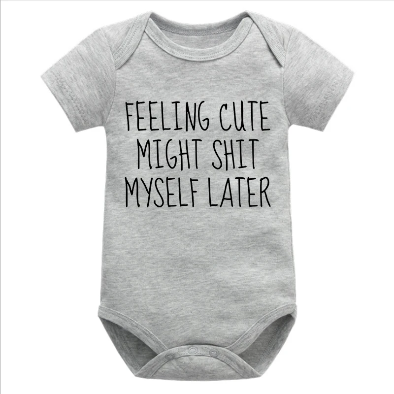 

Feeling Cute Myself Later Onesie Funny Baby Onesie Baby Shower Gift Unique Baby Gift Funny Baby Bodysuit 7-12m Baby Clothes