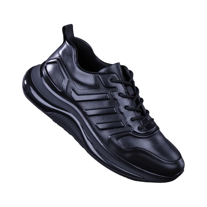 Genuine Leather Shoes Men Ultra Light Cowhide Shoe Cushion Soles Training Sneaker Athletic Running Waterproof Travel Exercise