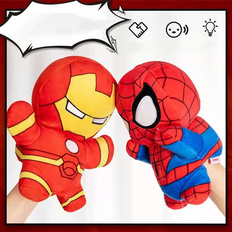 マーベルのアベンジャーズハンドパペットぬいぐるみスパイダーマン子供パズルロールプレイングハンドパペット人形キャプテンアメリカ 4