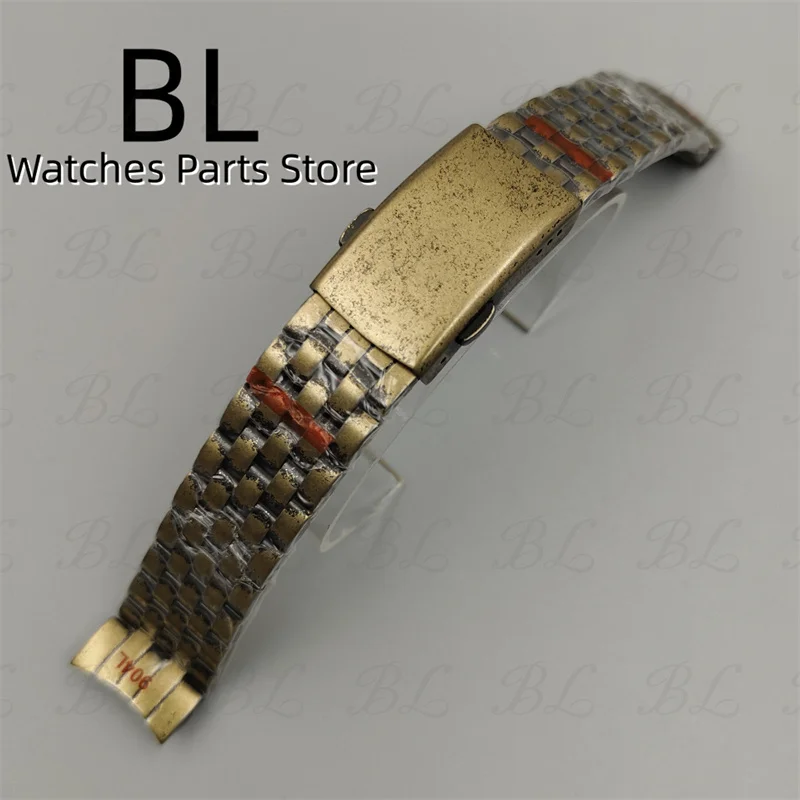 BLIGER 20mm Bronze Brushed Pilot Watch Band 904L Stainless Steel Folding Buckle Strap Fit For BLIGER 36mm 39mm Pilot Watch Cases