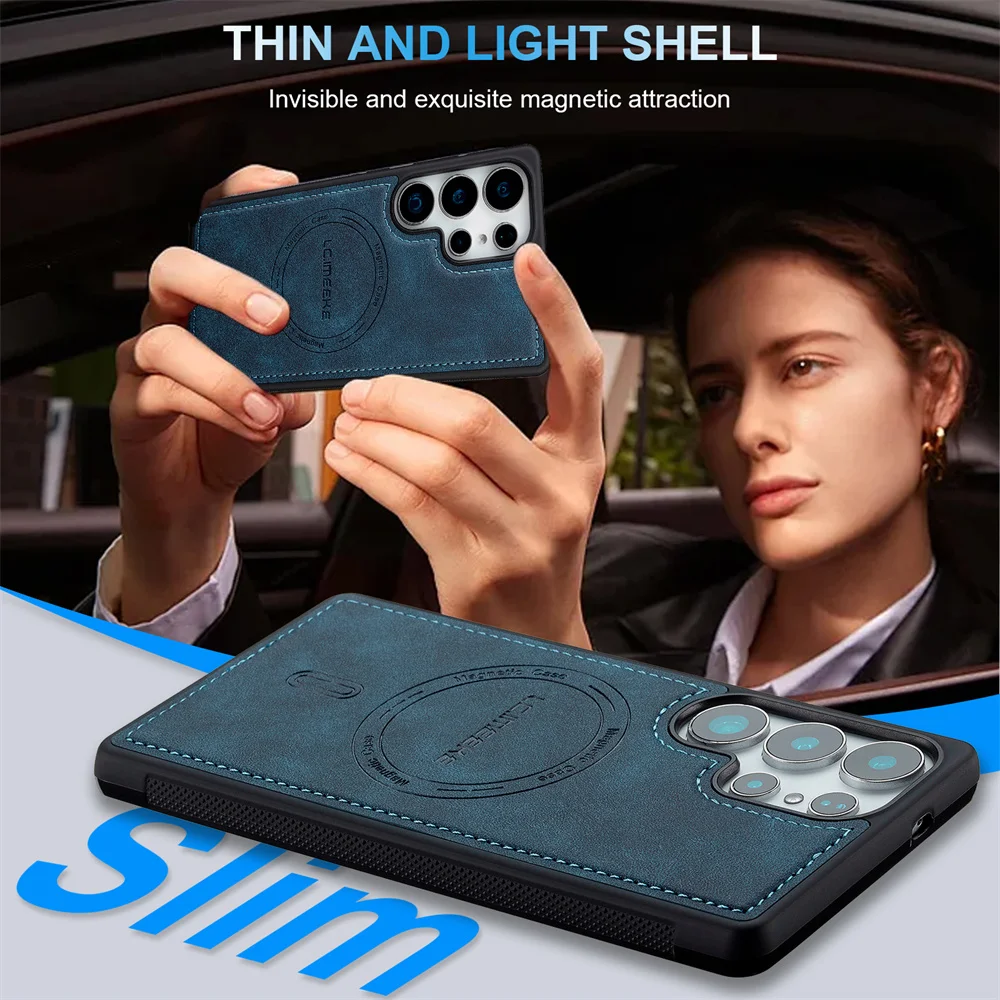 S25 FE Luxury Leather Case For Samsung Galaxy S25 S24 S23 S22 Ultra Case For Galaxy S22 S23 S24 S25 Plus Phone Case - náhled 5