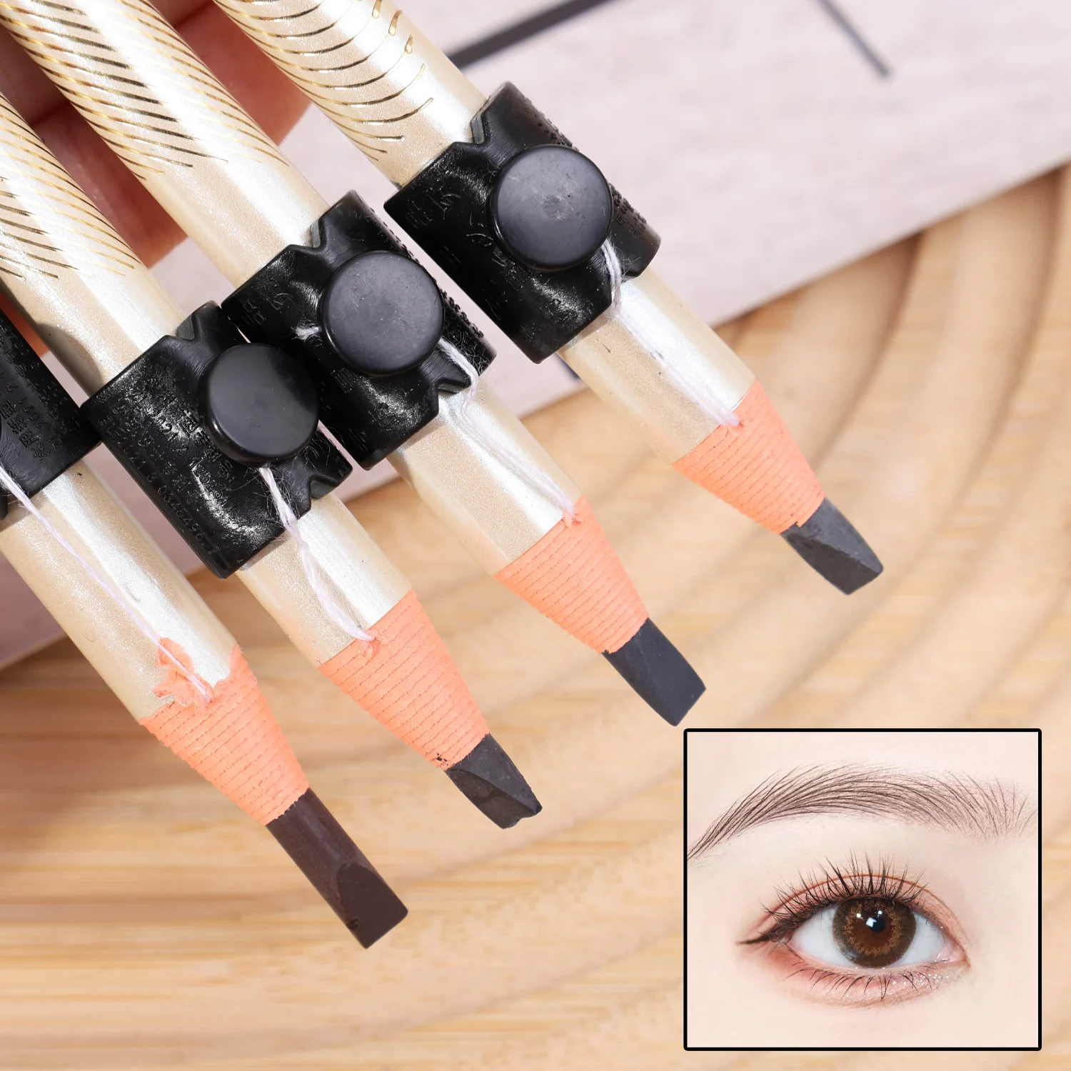 Pull Line Eyebrow Pencil Waterproof Eyebrow Enhancers Long Lasting Brow Cosmetics Professional Makeup Brow Lift Eyebrow Pencil