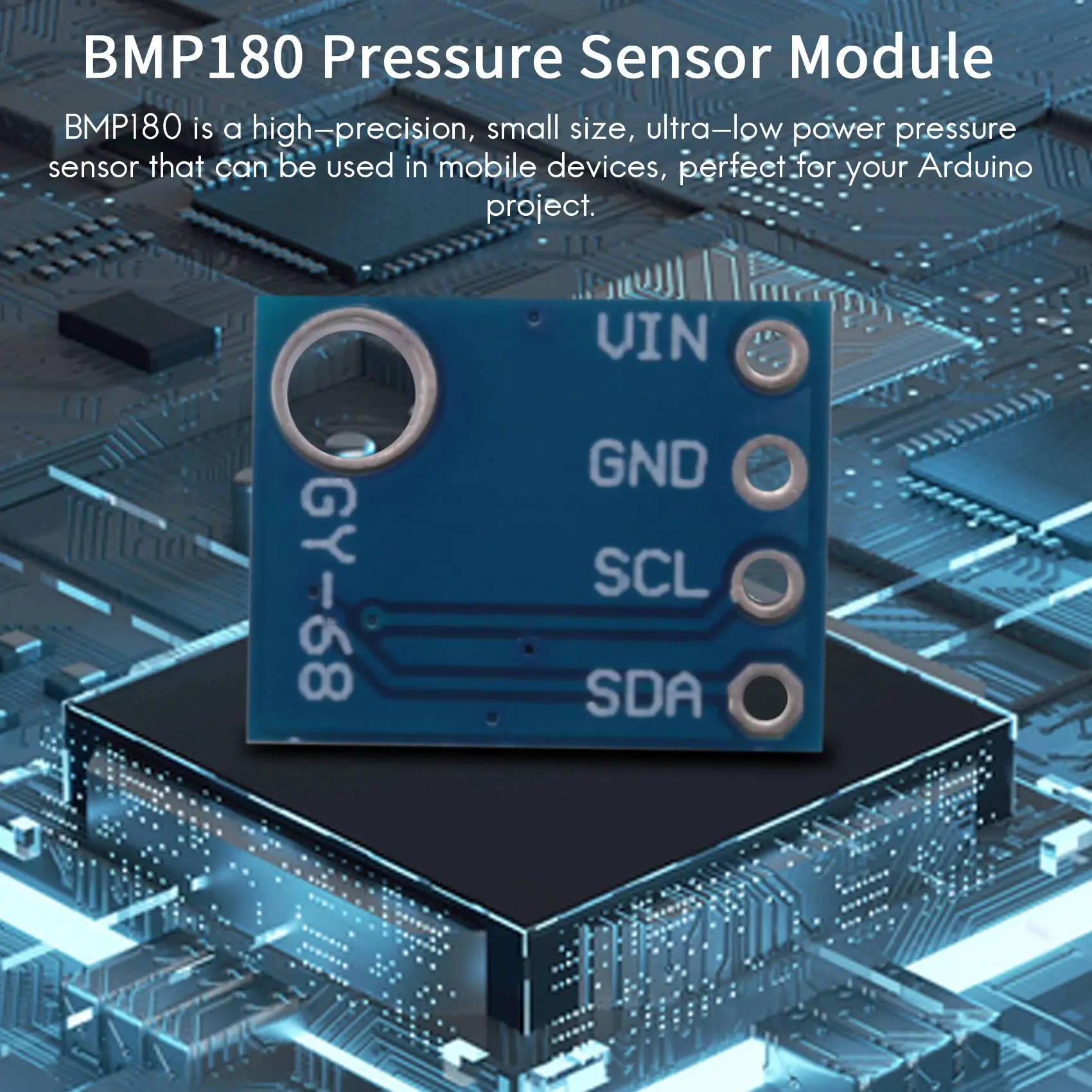 A14M 5 ชิ้น GY-68 BMP180 ความดันบรรยากาศอุณหภูมิเซนเซอร์โมดูลเปลี่ยน BMP085