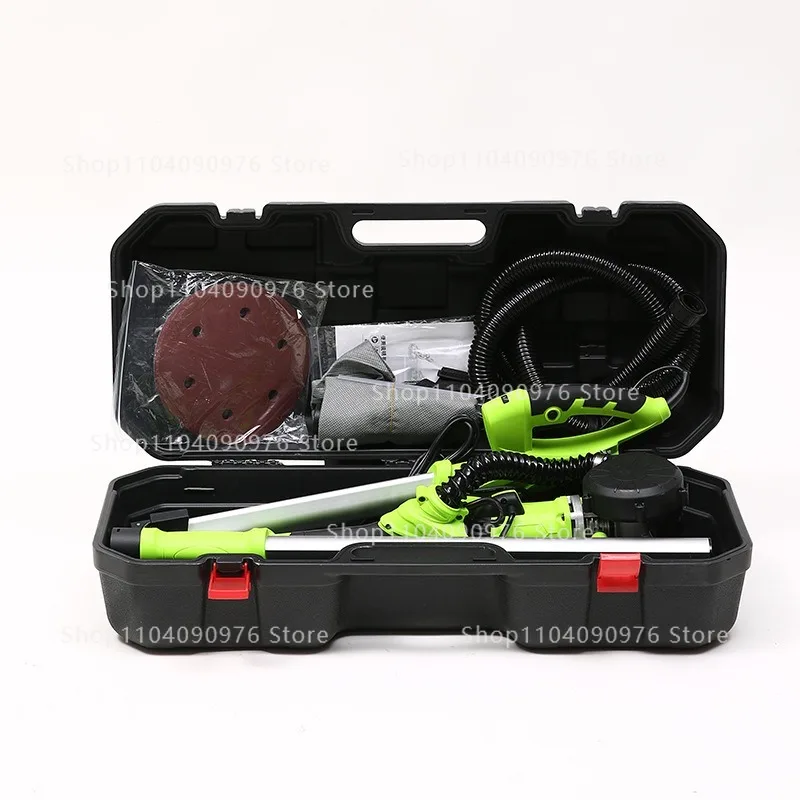 Foldable Self-Priming Long Handle Wall Sander Polishing Sandpaper Machine Dust-Free Putty Gun with Double Lights