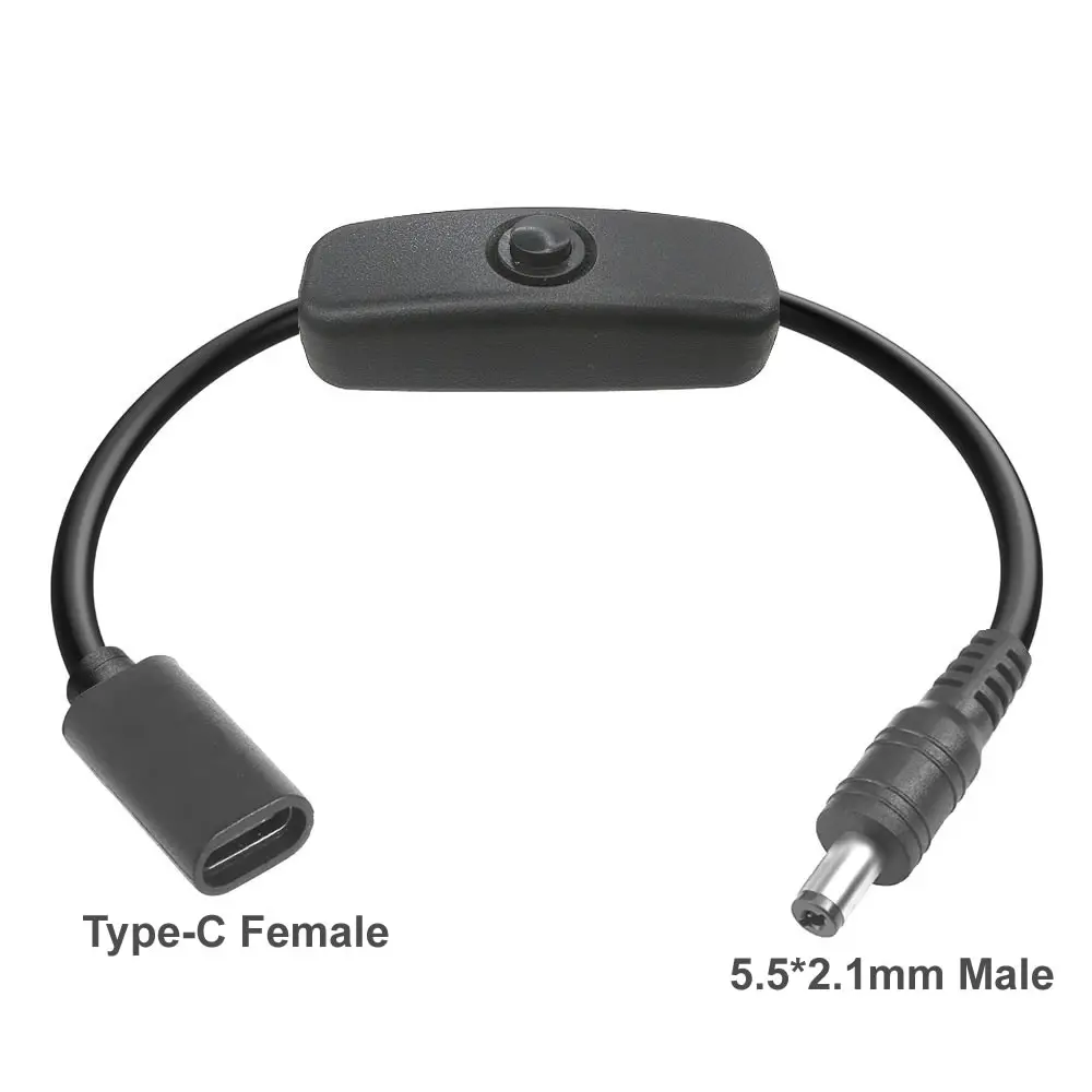 Type C Extension Cable with On/Off Switch