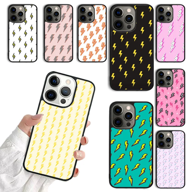 Lightning Bolt Pattern Mobile Phone Cases Cover For iPhone 16 15 14 12 13 mini 11 Pro MAX apple 6 7 8 Plus SE2020 Coque