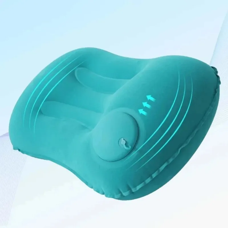 Inflatable Pillow Press Type Bed Pillows Car Lumbar Pillow Suitable For Neck Waist Support Camping Home Office Supplies