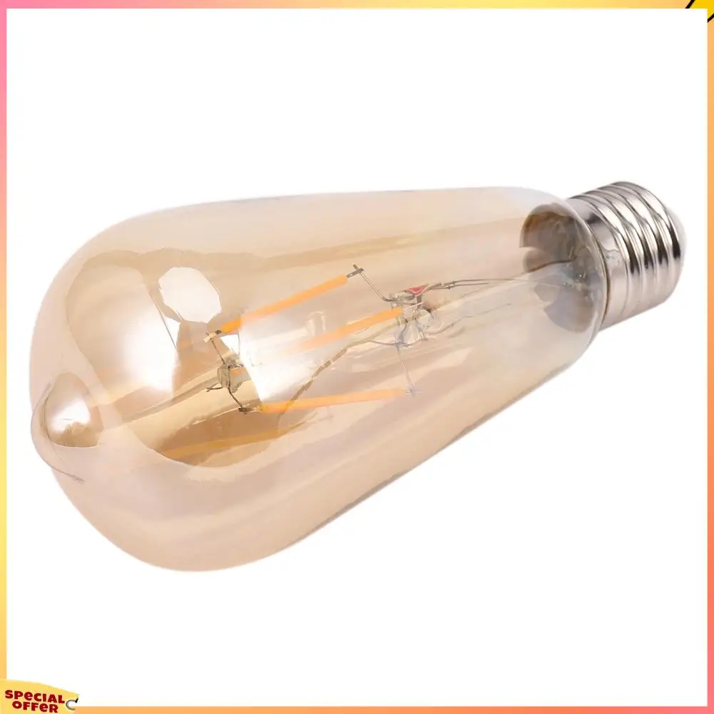 

ABFI 2X Dimmable E27 4W Retro Vintage Filament ST64 COB LED Bulb Light Lamp Body