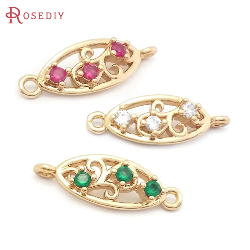 

10PCS 18K Gold Color Horse Eyes Connect Charms Pendants Earrings High Quality Diy Jewelry Accessories Rosediy official-website
