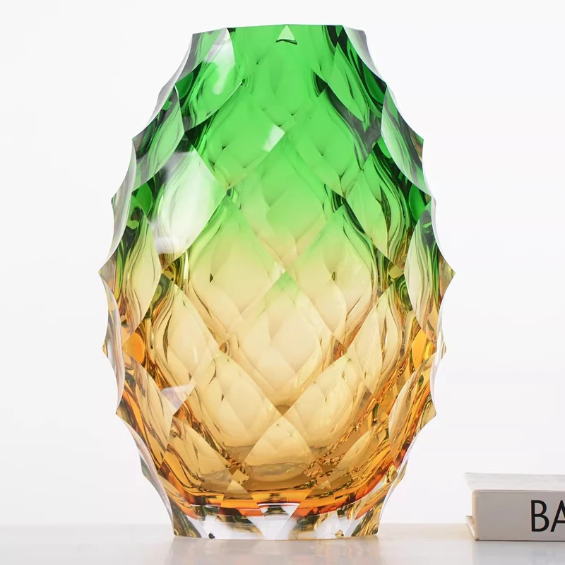 

Light luxury wabi silent wind advanced sense glazed vase, home entrance desktop gift flower arrangement vase