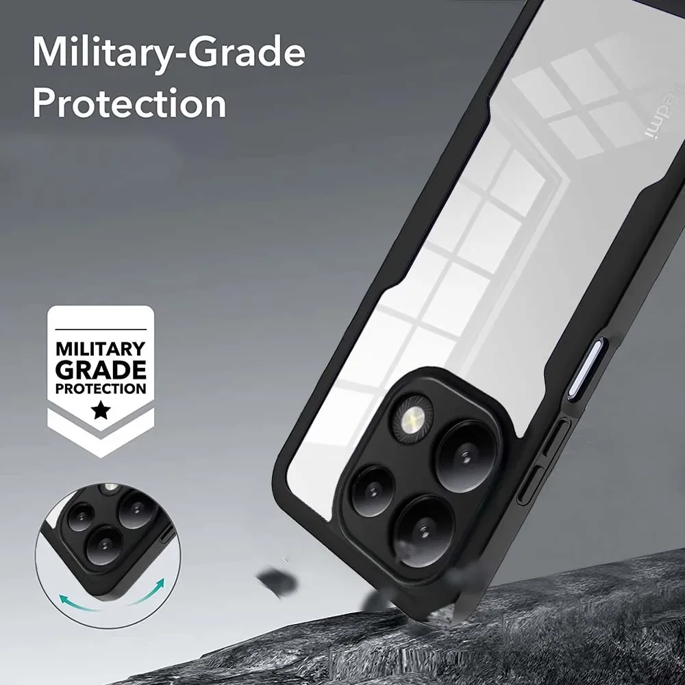 360 كامل الجسم حامي الشاشة حافظة شفافة ل Redmi نوت 13 12 11 10 9 برو 12s 11s 10s 10C 12C 13C غطاء هاتف مقاوم للصدمات