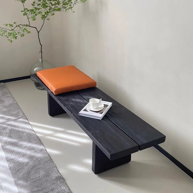 Wabi-sabi Style Dining Stools Waxwood Long Board Entering Dining Stools House Changing Advanced Home Furniture Banken ZYCD