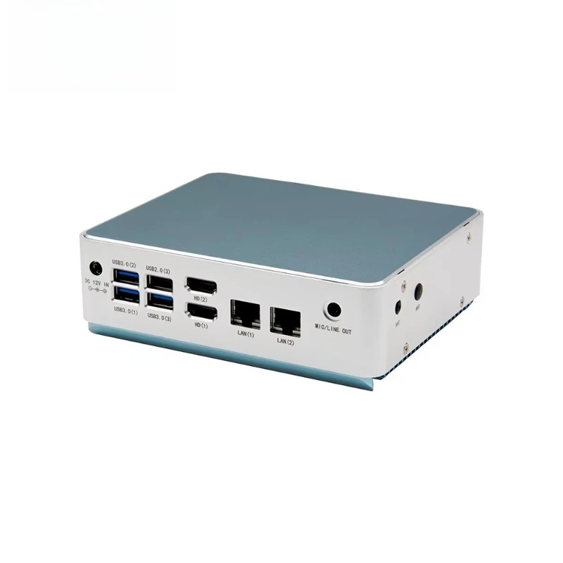 

Fanless Mini Pc Intel N6211 2 DDR4 M.2 NVME 2 HD 4K Display 2 LAN Windows10 11 Linux WiFi 4G RAM/ROM NONE