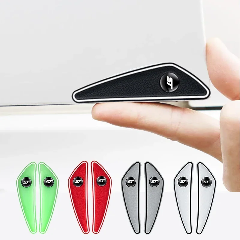 4Pcs Car Door Edge Anti-collision Protector Stickers for Ford Foose RS ST Wolf Shelby Focus Everest Kuga Ranger Explorer Fiesta