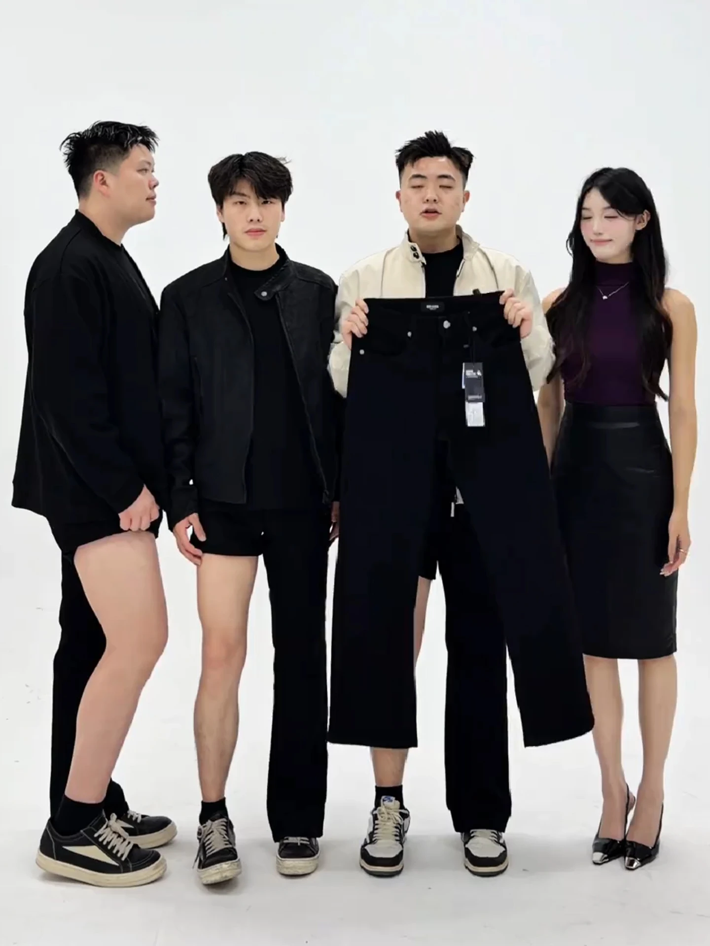 

Мужские джинсы Cleanfit Slim Fit с прямыми штанинами, эластичные брюки с микро-клешем, молодежные повседневные износостойкие брюки из смесового хлопка и полиэстера