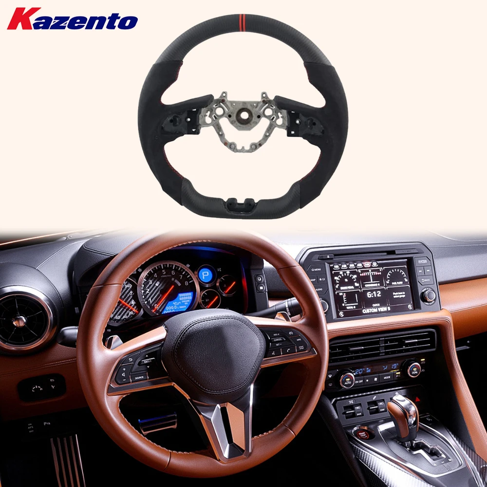 

For Nissan GTR R35 4BA 2017-2023 Carbon Fiber D Style Steering Wheel Replacement