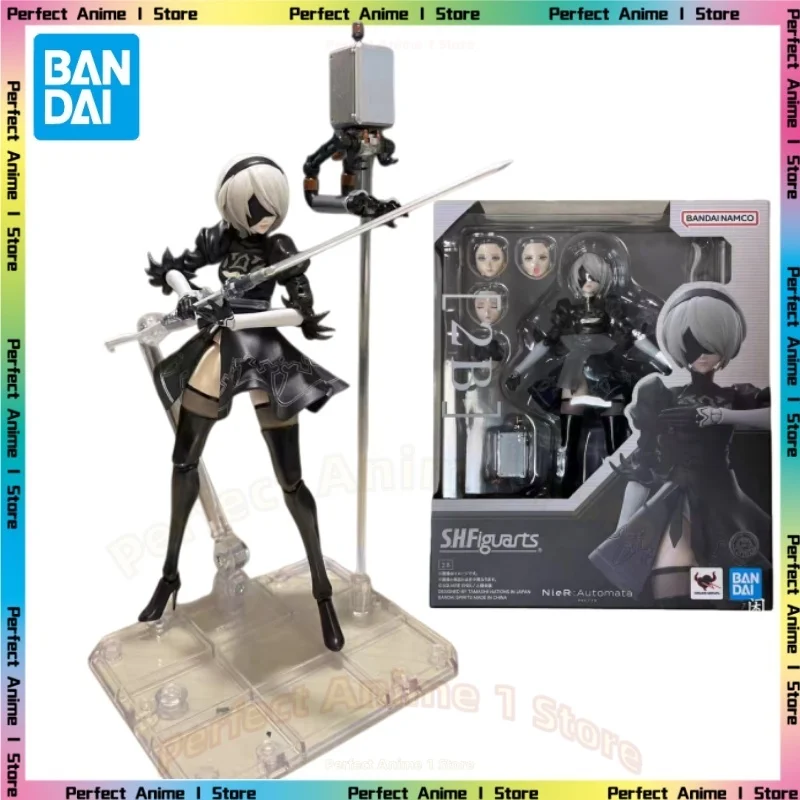 Auf Lager Bandai SHF NieR Automata Yurha 2B Miss TV Animation.ver Actionfiguren-Modellsammlung