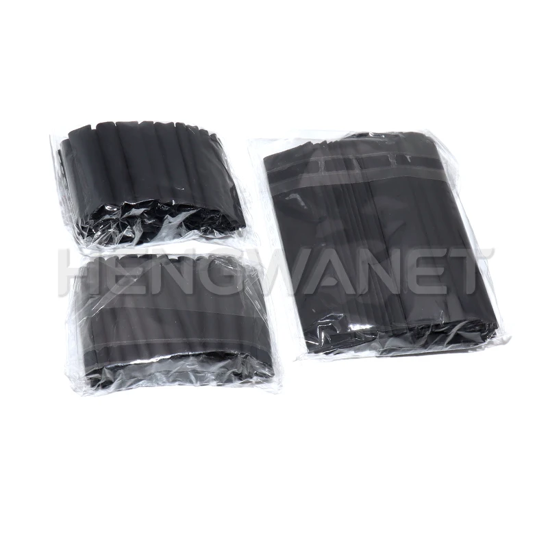 127pcs Thermoresistant tube Shrink wrapping 2:1 Black heat shrink Sleeving set Wire Cable Polyolefin Wrap Tubing