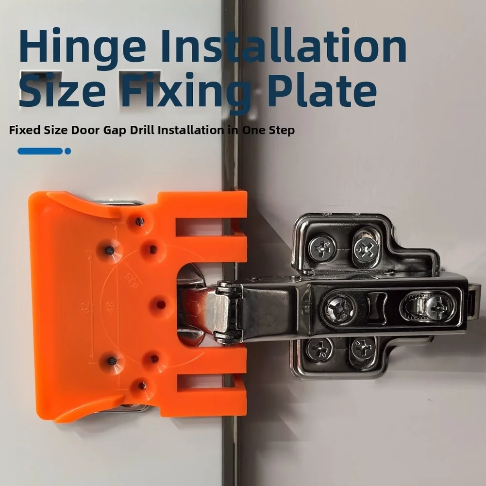 2PCS Hinge Mounting Bracket Cabinet Hinge Jig Magnetic Hinge Installation Fixing Plate With 25mm Limit Gap For Woodworking