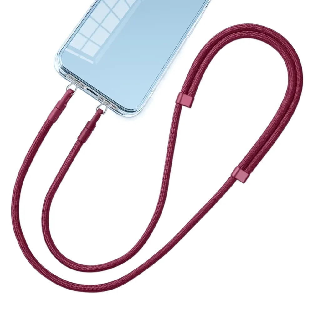 

Double Buckle Crossbody Phone Strap Stainless Steel Clip Adjustment Mobile Phone Lanyard Anti Lost Long Phone Neck Straps