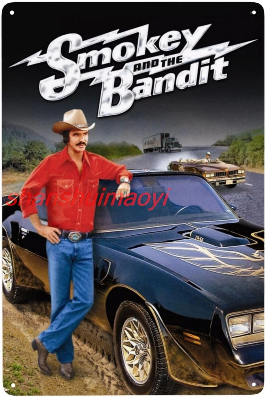 8 X 12 Inches Metal Tin Sign Smokey Movie and The Bandit Wall Art Decor Signs for Bar Home Living Room Home Metal Poster ADS