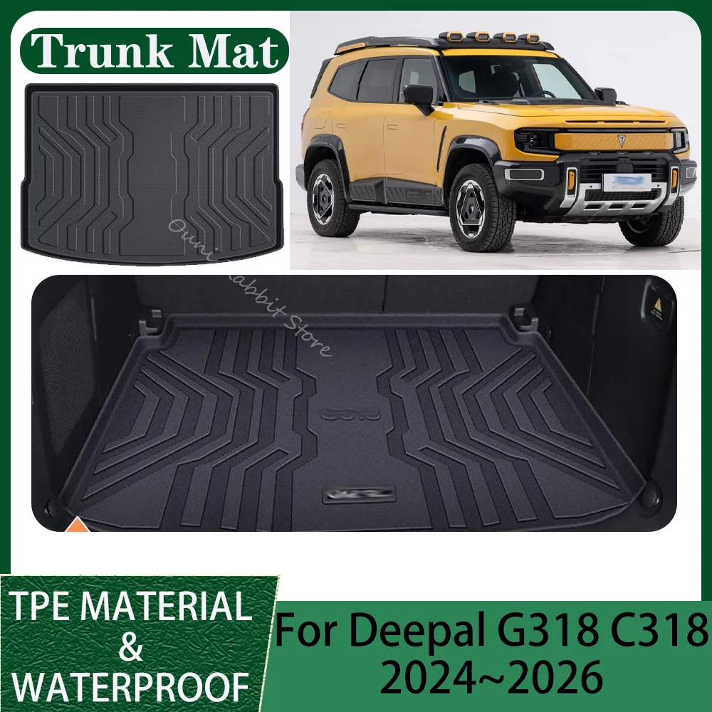

Для Deepal G318 C318 2024 ~ 2026 2025 автомобильные водонепроницаемые чехлы для багажников из ТПЭ, предотвращающие царапины, коврик для багажника, аксессуары для интерьера