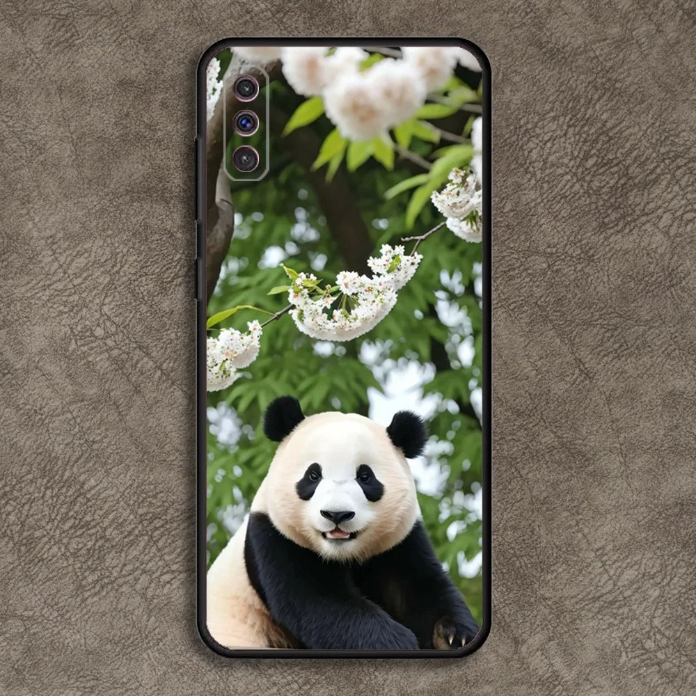 Cute Fubao panda Phone Case for SamsungA 91,80,73,72,71,70,53,52,51,42,41,40,32,31,30,22,21,20,13 S 4G 5G Soft Black Case