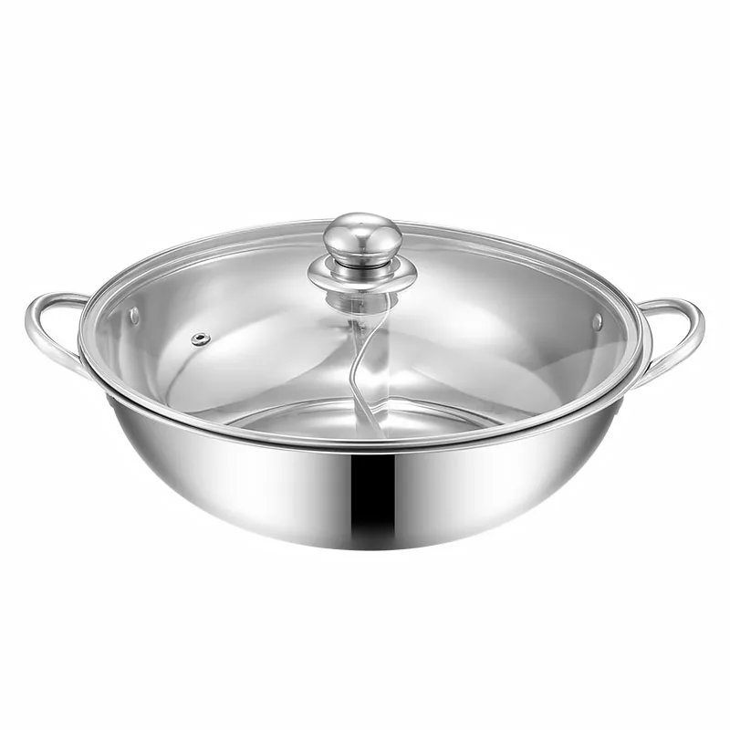 Restaurant Equipment Stainless Steel Single Pot Hot Pot Set Food, Soup Independent Hot Pot with Splitter
