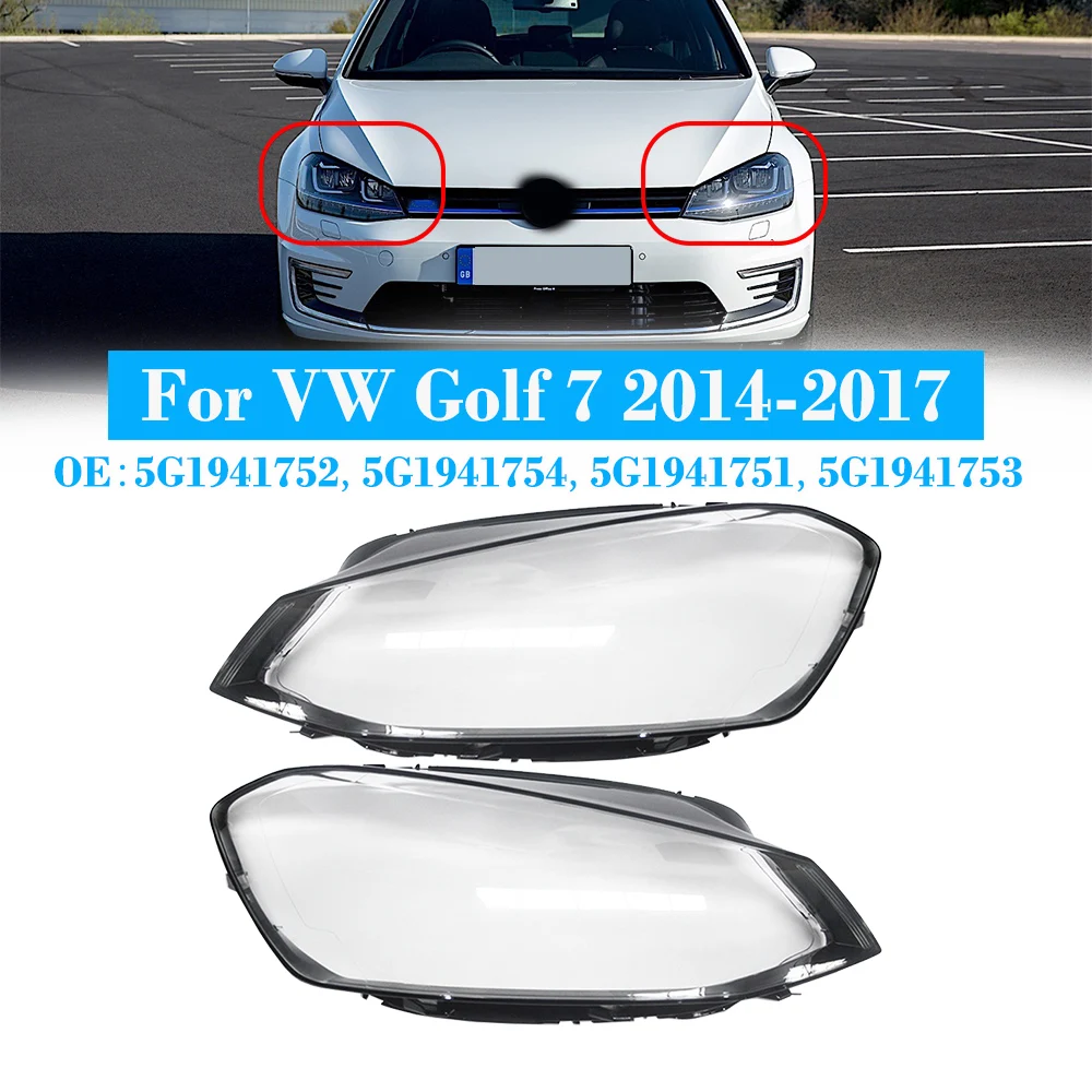Neue linke und rechte Auto Front scheinwerfer abdeckung transparente Linsen abdeckung mit LED für 2014-2018 Volkswagen Golf 7
