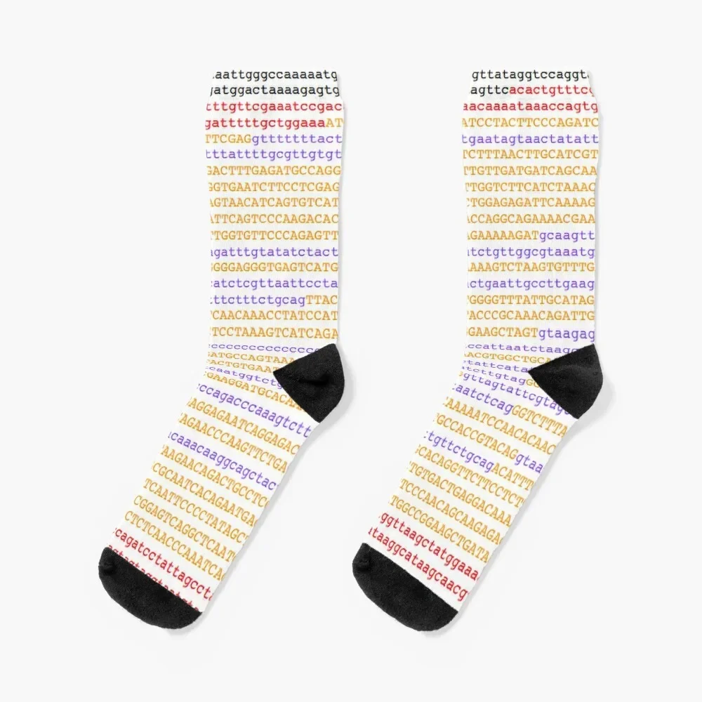 

Genome ATGC DNA base pairs genes Socks designer hiphop sports and leisure Girl'S Socks Men's