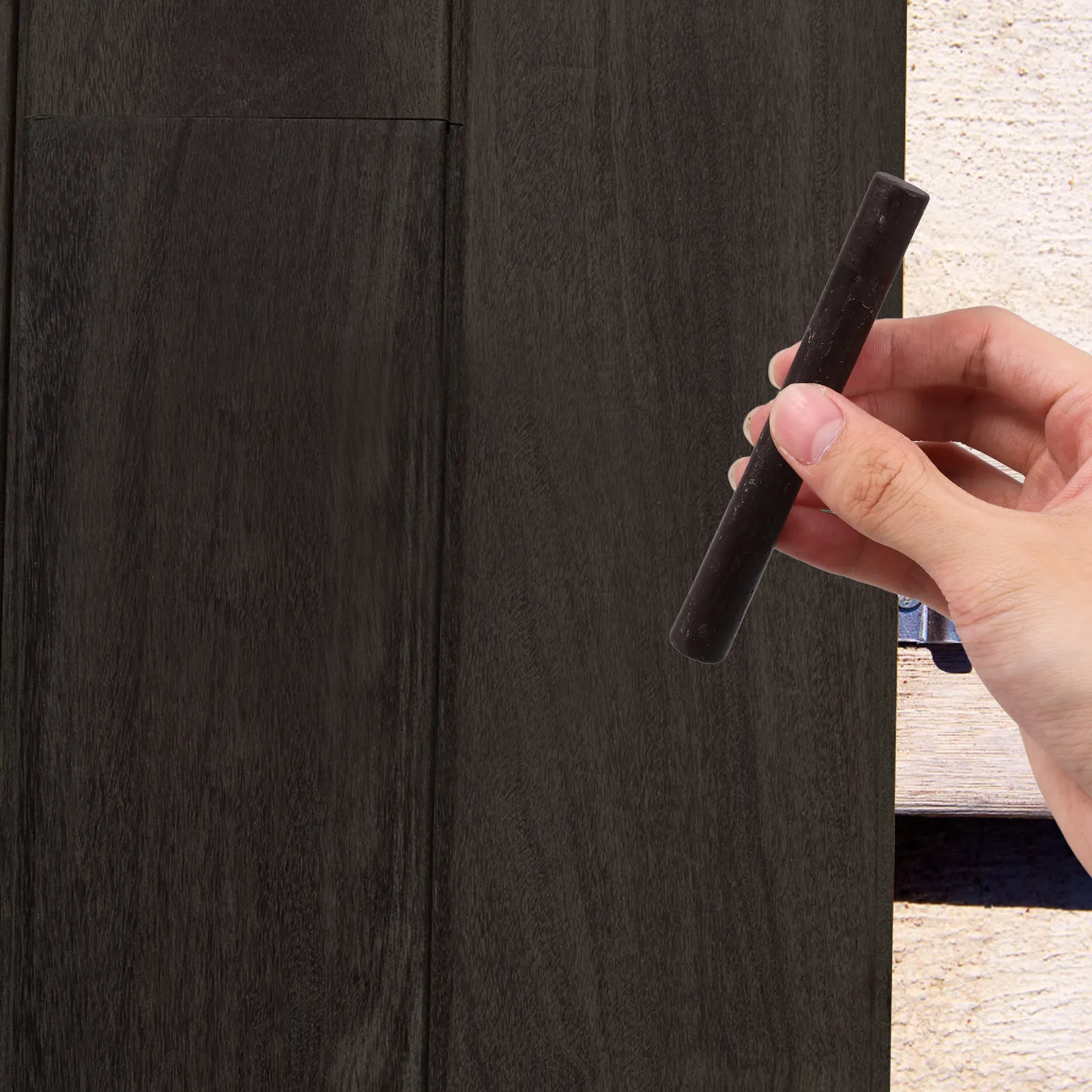 2Pcs Furniture Repair Wood Wax Filling Sticks Black Scratch Markers Pens for Tables Cabinets Floors Easy Use Wood Surface Repair